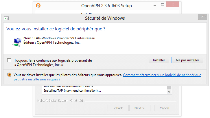 Installer OpenVPN GUI sur Windows 10