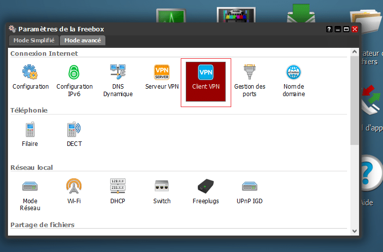 comment configurer vpn freebox