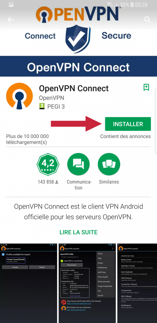 auto connect openvpn android configuration